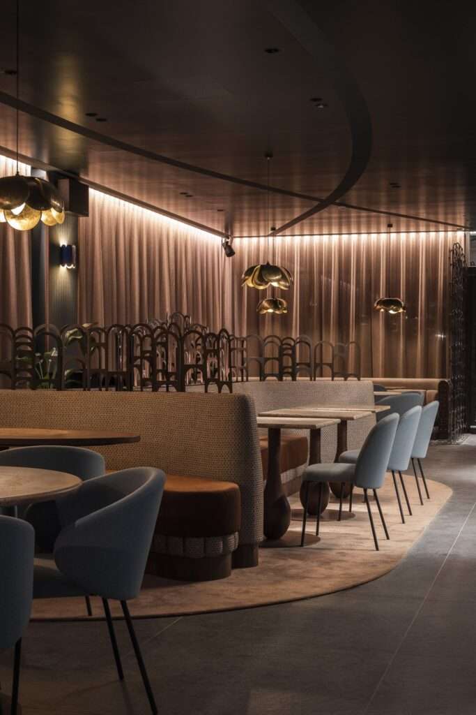 Salle du restaurant Aum Brussels pour sa recherche d'un.e chef.fe de rang via Jobxtra