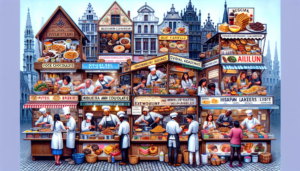 Article de blog, JobXtra.be Une scène culinaire animée se déploie à Bruxelles alors que les stands de nourriture débordent d'une variété de délices comestibles. Observez des chefs sud-asiatiques préparer habilement des plats traditionnels à côté de leurs homologues caucasiens qui présentent des gaufres belges. Jetez un œil à un stand où un chocolatier noir crée de sublimes pralines, tandis qu'un aide de cuisine hispanique prépare des ingrédients frais dans un autre. Des boulangers du Moyen-Orient pétrissent la pâte pour du pain frais à côté d'un stand tenu par des créateurs de sushi orientaux. L'aura des cuisines internationales imprègne l'air, témoignant du tissu multiculturel de la ville.