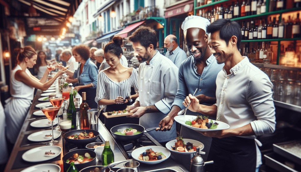Pourquoi publier votre offre d'emploi Horeca à Ixelles sur Jobxtra ?, JobXtra.be Imaginez une scène de restaurant animée située dans le quartier vivant d'Ixelles. Capturez un éventail diversifié d'individus impliqués dans la dynamique du lieu. Deux chefs cuisiniers caucasiens absorbés par leur art, une serveuse hispanique apportant des assiettes de plats exquis aux clients, un barman noir préparant des cocktails fascinants derrière le bar et une hôtesse asiatique accueillant les clients avec un sourire amical. Incluez les éléments primordiaux synonymes de tels environnements comme le cliquetis des ustensiles de cuisine, le bouillonnement des marmites, le rythme précipité des serveurs et l'ambiance générale faite de bavardages et de rires des clients.